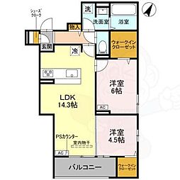 STグランツ 2LDKの間取図画像
