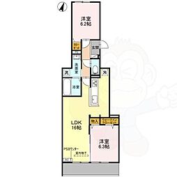 STグランツ 2LDKの間取図画像