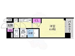 プレサンス京都二条京華 1Kの間取図画像
