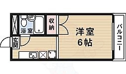 エクセレント林戸 1Kの間取図画像