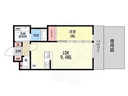 エストゥルース京都2(旧:The Bright Residence 京都東 1LDKの間取図画像