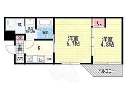 エストゥルース京都2(旧:The Bright Residence 京都東 2階/-