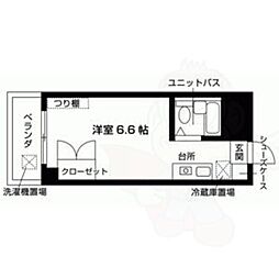 ネオパルマ 1Kの間取図画像
