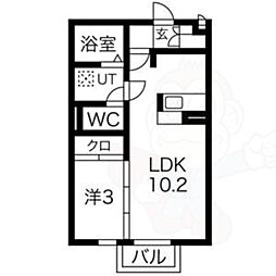 アーバンスクエア1 1LDKの間取図画像