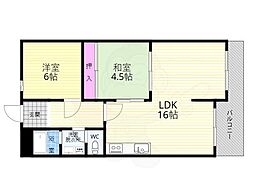 HDX京都桂川 2LDKの間取図画像