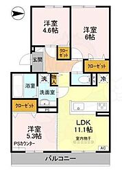 サウス・レジデンス 菱川 2階/-