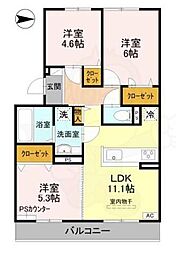 サウス・レジデンス 菱川 3階/-