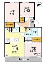 サウス・レジデンス 菱川 3階/-