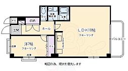 ランブラス御所東 1LDKの間取図画像