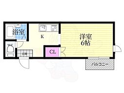 パフィオ聖護院 1Kの間取図画像