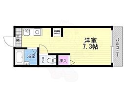 セレーノ桂 1Kの間取図画像