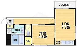 フォース桂 1LDKの間取図画像