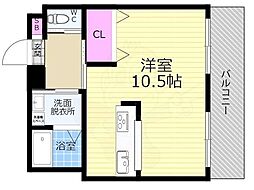 パーシモンヒル・田原 ワンルームの間取図画像