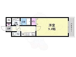 グランレブリー御所西 1Kの間取図画像