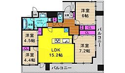 プレサンス京都四条河原町ネクステージ 4LDKの間取図画像