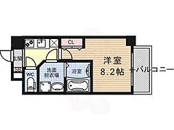 サムティ京都西大路 1Kの間取図画像