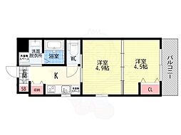 MJC京都EsTRUTH 2Kの間取図画像