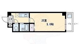 ベルビュー芦刈山 1Kの間取図画像