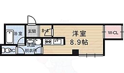 セントエルモ三条 1Kの間取図画像