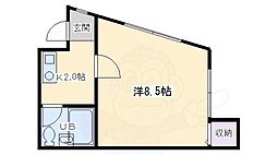 ジュネス祇園 1Kの間取図画像