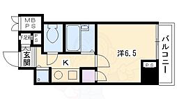 リーガル京都河原町3 1Kの間取図画像