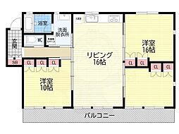 アーバネックス三条 3LDKの間取図画像