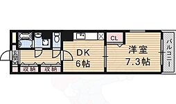 カランサ 1DKの間取図画像