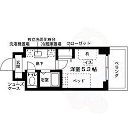 CAMPUSVILLAGE京都今出川通 ワンルームの間取図画像