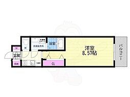 RESIDIA京都駅前 1Kの間取図画像