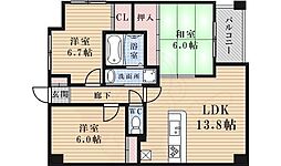 カレラデオエステ 3LDKの間取図画像