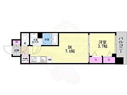 ベラジオレガシー葛野大路八条 1DKの間取図画像