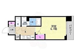 ベラジオレガシー葛野大路八条 1Kの間取図画像