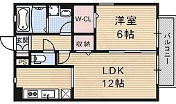 グランパルク 1LDKの間取図画像