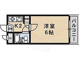 パーシモンヒル・田原 1Kの間取図画像