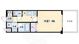 ベラジオ京都壬生ウエストゲート 1Kの間取図画像