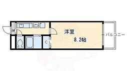 CaSa祇園 1Kの間取図画像