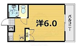 カーサ桃山 ワンルームの間取図画像