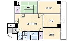 ラサール御所 4LDKの間取図画像