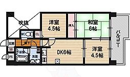 エルシティ伏見桃山 2SDKの間取図画像