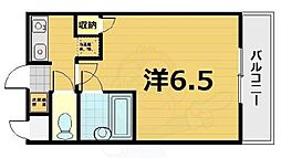 カーサ桃山 1Kの間取図画像