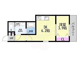 ARCA桂川 1DKの間取図画像