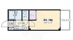 ペンタグラム壱番館 1Kの間取図画像