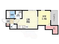 バルダ花園 1LDKの間取図画像