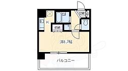 プレサンス京都御所西 1Kの間取図画像