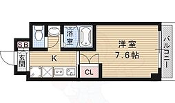 エアフォルク竹田 1Kの間取図画像