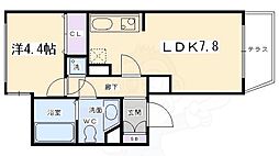 パークサイドミブアネックス 1LDKの間取図画像