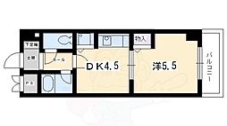 ライオンズマンション五条大宮第2 1DKの間取図画像