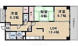 MNS千本 3LDKの間取図画像