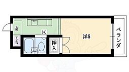 ソレイユ・ダイサン 1Kの間取図画像