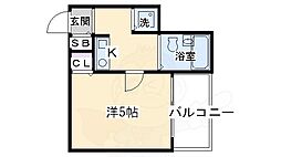ジョイフル御池 1Kの間取図画像